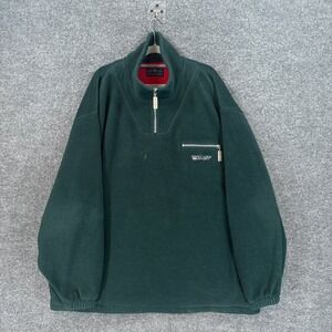 Gant USA Sport Fleece Sweater Mens XXL Green Pullover Pocket Heavyweight Vintage